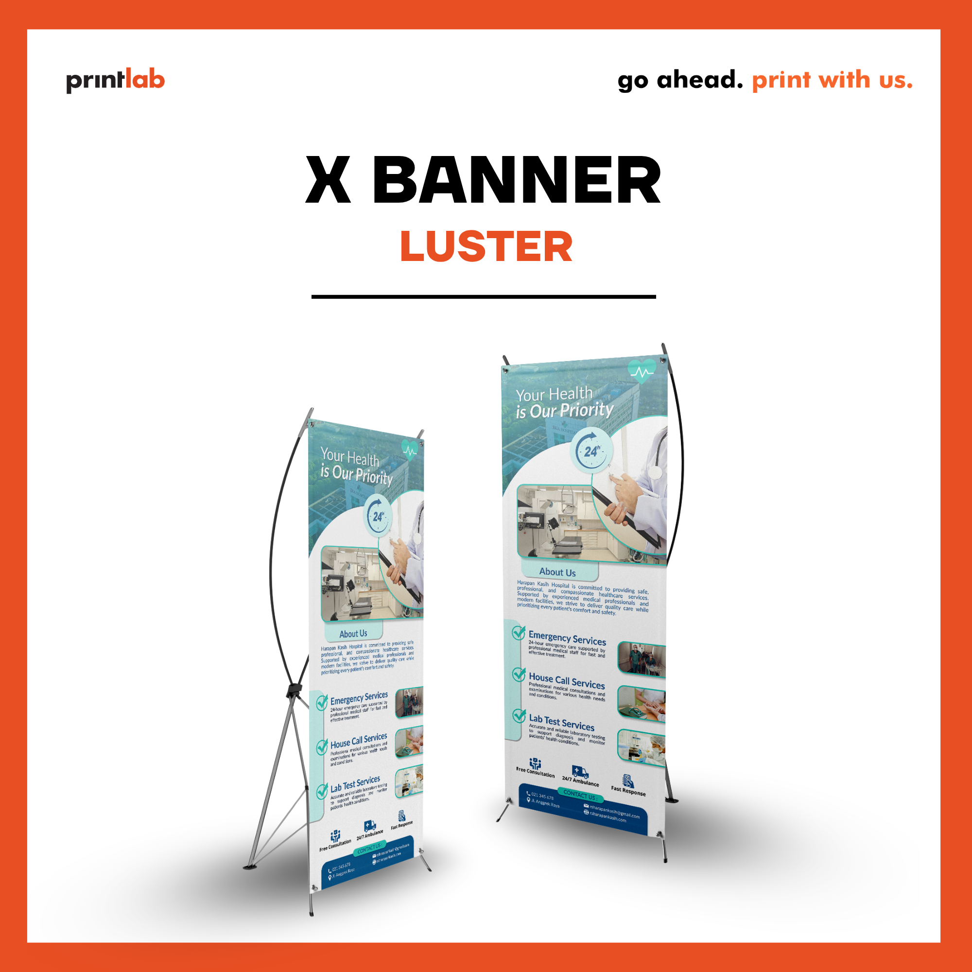 CETAK X BANNER LUSTER